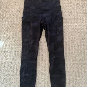 Lululemon fast & free camo leggings, 25 inch